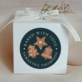 Pegatina Redonda Navidades cocinan al son del amor