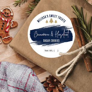 Pegatina Redonda Navidades Cocinan Bolsa de Oro de la Marina