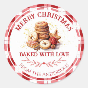 Pegatina Redonda Navidades Cocinas Horneadas Con Amor