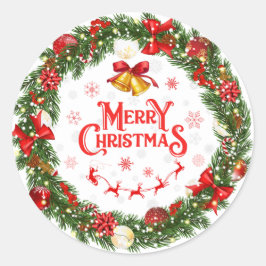 Pegatina Redonda Navidades colgantes de la puerta