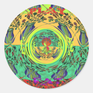 Pegatina Redonda Navidades comen el juego de amor Hakuna Matata Col