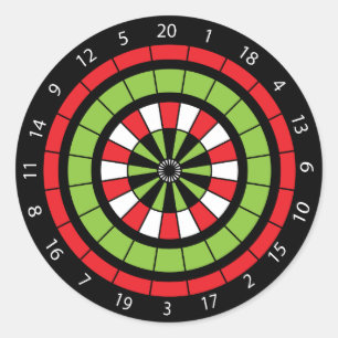 Pegatina Redonda Navidades con tablero numerado