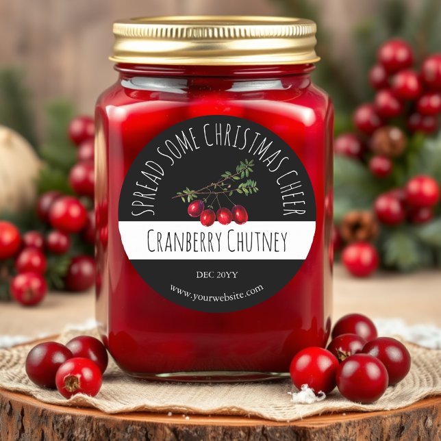 Pegatina Redonda Navidades Cranberry Chutney Labels (Subido por el creador)