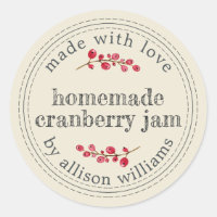 Navidades Cranberry Jam Can Antique White