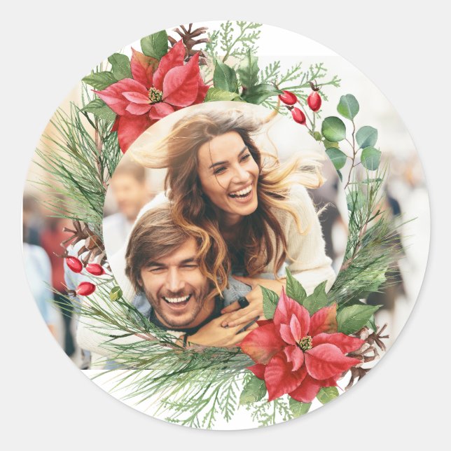 Pegatina Redonda Navidades Crear uno propio (Anverso)