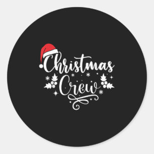 Pegatina Redonda Navidades Crew Familia Grupo Navidades de coincide
