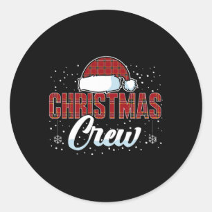 Pegatina Redonda Navidades Crew Xmas Iluminan Pajamas Familiares