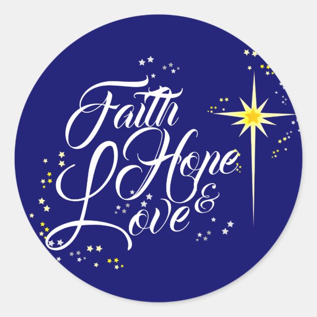 Pegatina Redonda NAVIDADES cristianos de INGLÉS: tres días de reyes (Anverso)