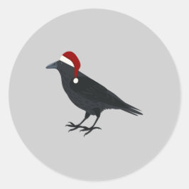 Pegatina Redonda Navidades Crow