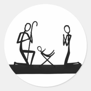 Pegatina Redonda Navidades cuna