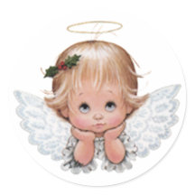 Navidades Cute Cabeza Ángel En Las Manos