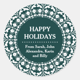 Pegatina Redonda Navidades dan a Pegatinas estilo tradicional de ar