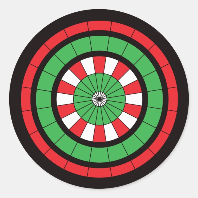 Pegatina Redonda Navidades Dartboard (Anverso)