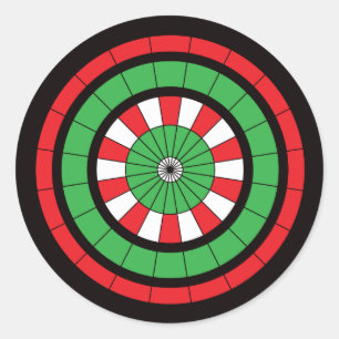 Pegatina Redonda Navidades Dartboard