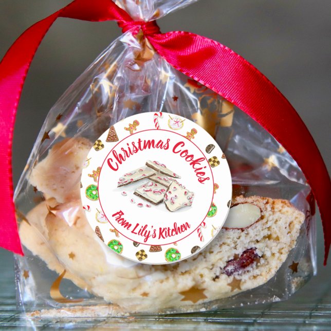 Pegatina Redonda Navidades de acuarela Intercambio de cookies (Subido por el creador)