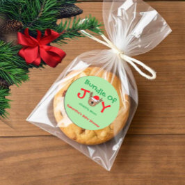 Pegatina Redonda Navidades de Alegría Baby Shower