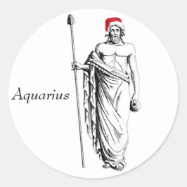 Pegatina Redonda Navidades de Aquarius