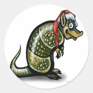 Pegatina Redonda Navidades de Armadillo