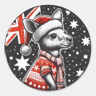 Pegatina Redonda Navidades de AUSTRALIA