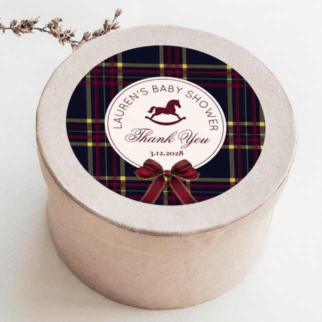 Pegatina Redonda Navidades de caballos de Rockefeller se burlan de  (Subido por el creador)