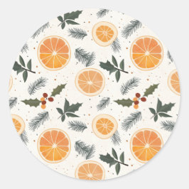 Pegatina Redonda Navidades de Citrus Hygge