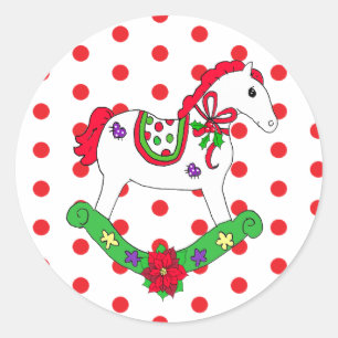 Pegatina Redonda Navidades de clase que roeven en vacaciones de cab