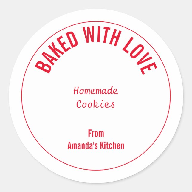 Pegatina Redonda Navidades de comida caseros cocina fiesta de regal (Anverso)