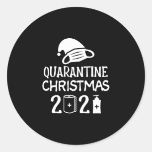 Pegatina Redonda Navidades de cuarentena 2021-navidades-divertidos