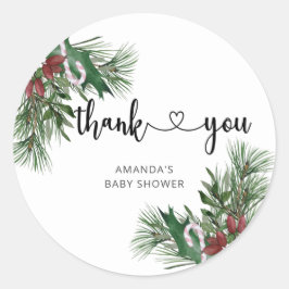 Pegatina Redonda Navidades de Evergreen Santa