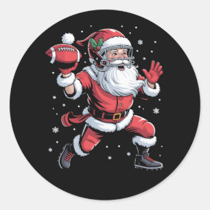 Pegatina Redonda Navidades de fútbol de Estados Unidos