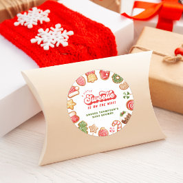 Pegatina Redonda Navidades de Gingerbread Little Sweetie Baby Showe
