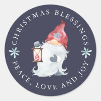Navidades de Gnome bendiciendo la paz amor alegría