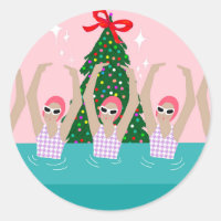 Navidades de Ilustracion de nadadores artísticos p