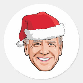 Pegatina Redonda Navidades de Joe Biden