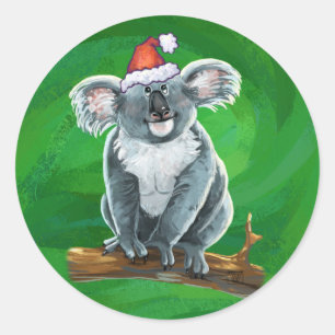 Pegatina Redonda Navidades de Koala Bear