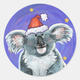 Pegatina Redonda Navidades de Koala Bear