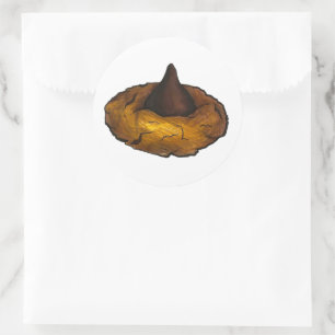 Pegatina Redonda Navidades de la explosión de mantequilla de cacahu