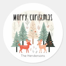 Navidades de la familia Cute Winter Woodland