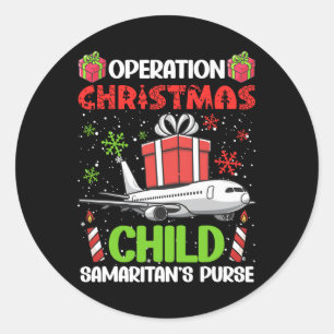 Pegatina Redonda Navidades de la operación Depósito gracioso de Chi
