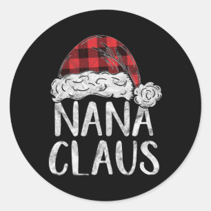 Pegatina Redonda Navidades de Nana Claus Disstume Regalo Santa Mate