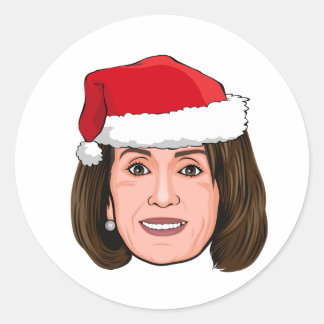 Pegatina Redonda Navidades de NANCY PELOSI