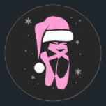Pegatina Redonda Navidades de navidad divertidas mujeres<br><div class="desc">Navidades de navidad  mujeres</div>