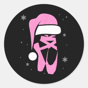 Pegatina Redonda Navidades de navidad divertidas mujeres