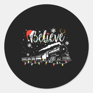 Pegatina Redonda Navidades de Navidades de capacitación creen que P