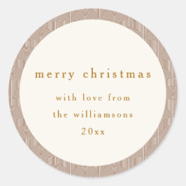 Pegatina Redonda Navidades de Personalizado de líneas geométricas d
