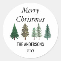 Navidades de Pinos Elegantes de Winter Forest