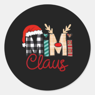 Pegatina Redonda Navidades de renos de Mimi Claus