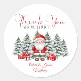 Pegatina Redonda Navidades de Santa Bebé Baby Shower Género neutral