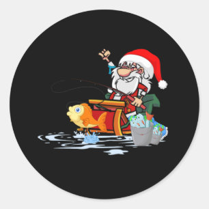 Pegatina Redonda Navidades de Santa Claus