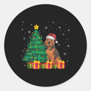 Pegatina Redonda Navidades de Santa Hat que han sido brutalmente ig